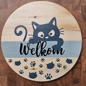welkomstbord naughty kitty