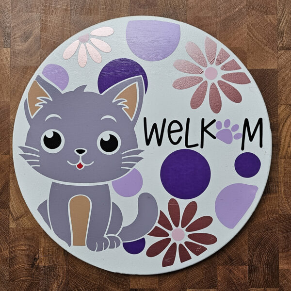 welkomstbord kat